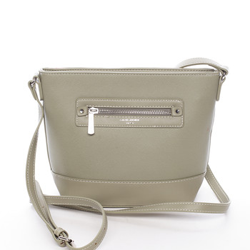 Módní dámská crossbody kabelka olivově zelená saffiano - David Jones Larisa