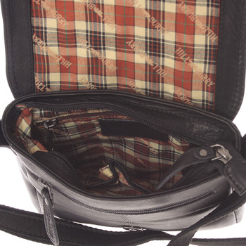 Malý pánský kožený messenger černý - Hill Burry Titus