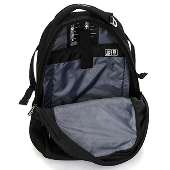 Kvalitní turistický a sportovní prodyšný batoh černý - Suissewin 9510