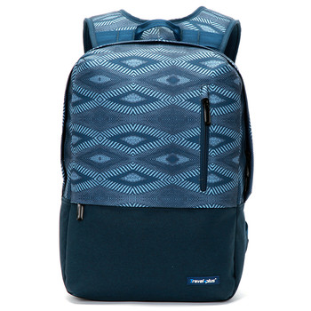 Módní cestovní modrý batoh - Travel plus 0117