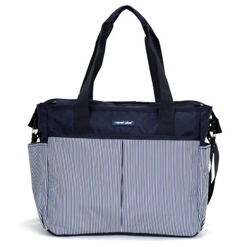 Dámská cestovní taška modrá pruhovaná - Travel plus 7501