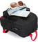 Střední dámský černo červený batoh na výlety - Travel plus 0643