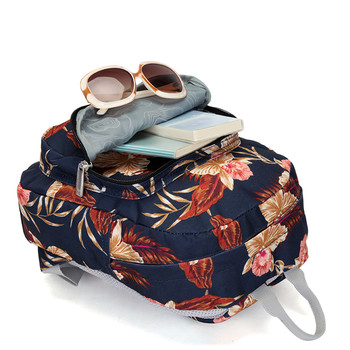 Střední dámský květinový batoh na výlety - Travel plus 0643