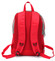 Moderní červeno růžový školní a cestovní batoh - Travel plus 0129