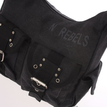 Dámská látková crossbody taška černá - New Rebels Mikayla