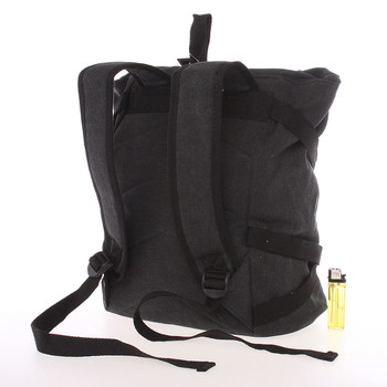 Unisex moderní látkový černý batoh - New Rebels Kinley
