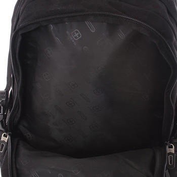 Turistický a sportovní černý prodyšný batoh - Suissewin 9616