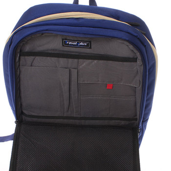 Kvalitní školní a cestovní batoh modrý - Travel plus 0100