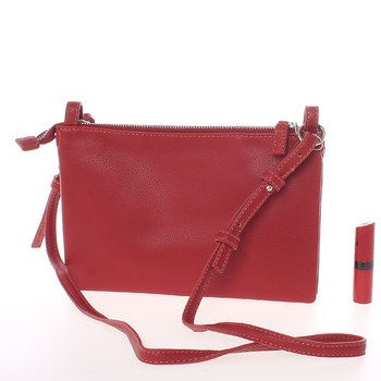 Stylová dámská listová crossbody kabelka červená - David Jones Efful