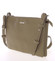 Stylová dámská listová crossbody kabelka khaki - David Jones Efful