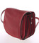 Menší červená lakovaná crossbody kožená kabelka - ItalY Zoya