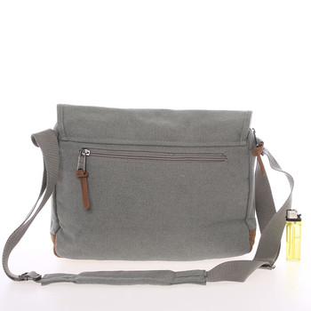 Crossbody látková unisex taška šedá - Enrico Benetti Raven