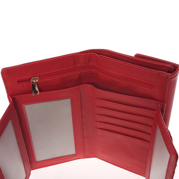 Luxusní velká dámská červená peněženka - Dudlin M377