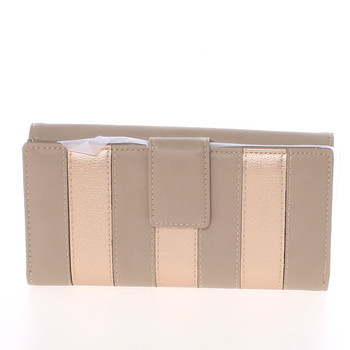 Luxusní velká dámská světlá taupe peněženka - Dudlin M377