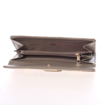 Luxusní velká dámská světlá taupe peněženka - Dudlin M377