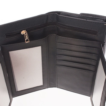 Luxusní velká dámská černá peněženka - Dudlin M377