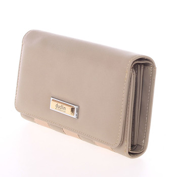 Luxusní dámská taupe peněženka - Dudlin M376