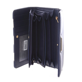 Luxusní dámská tmavě modrá peněženka - Dudlin M376