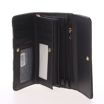 Luxusní dámská černá peněženka - Dudlin M376