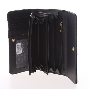 Luxusní dámská černá peněženka - Dudlin M376