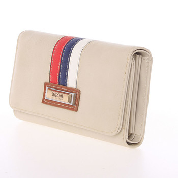 Trendy dámská peněženka béžová - Dudlin M385