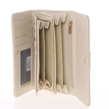 Trendy dámská peněženka béžová - Dudlin M385