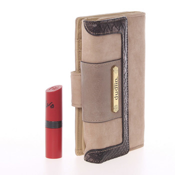 Elegantní dámská peněženka taupe - Dudlin M341