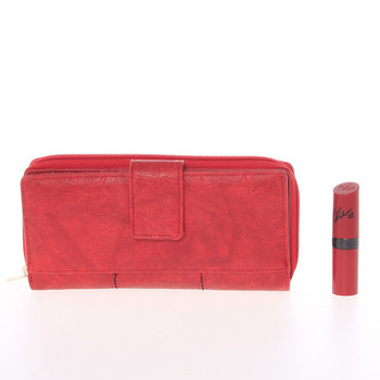 Módní větší dámská peněženka červená - Dudlin M359