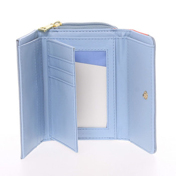 Dámská vzorovaná světle modrá peněženka - Dudlin M333