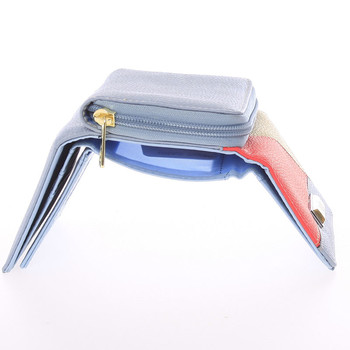 Dámská vzorovaná světle modrá peněženka - Dudlin M333