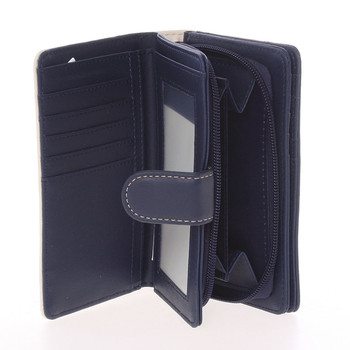 Středně velká dámská modro béžová peněženka - Dudlin M380