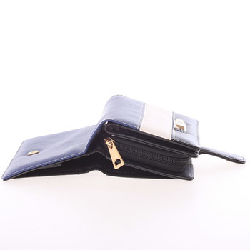 Středně velká dámská černo modrá peněženka - Dudlin M380