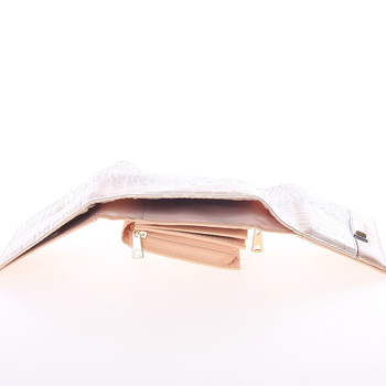 Luxusní středně velká lesklá růžová dámská peněženka - Dudlin M375