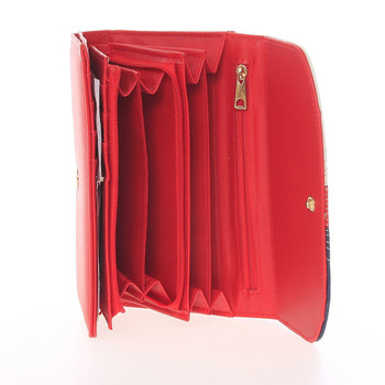 Elegantní velká dámská červená peněženka - Dudlin M368