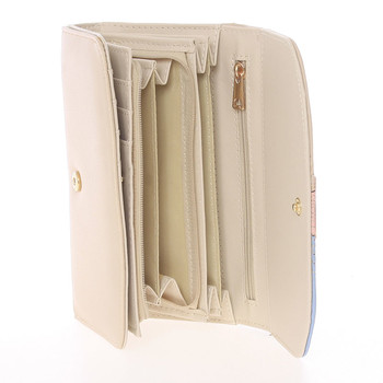 Elegantní velká dámská béžová peněženka - Dudlin M368