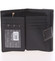 Dámská větší pruhovaná černá peněženka - Dudlin M378