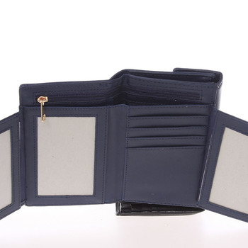 Dámská větší pruhovaná tmavě modrá peněženka - Dudlin M378