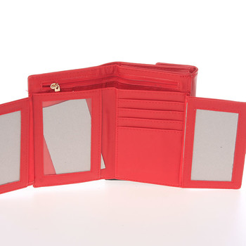 Dámská větší pruhovaná červená peněženka - Dudlin M378