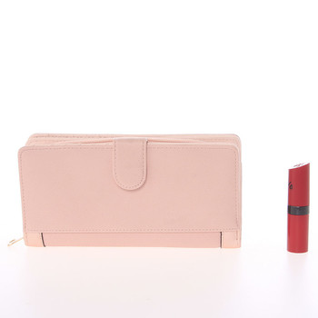 Velká dámská originální světle růžová peněženka - Dudlin M354