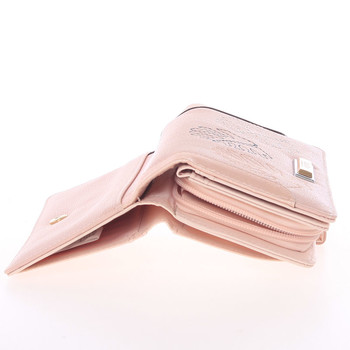 Velká dámská originální světle růžová peněženka - Dudlin M354