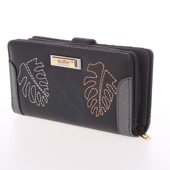 Velká dámská originální černá peněženka - Dudlin M354