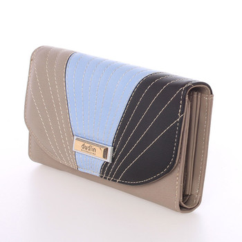 Elegantní velká dámská taupe peněženka - Dudlin M368