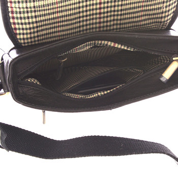 Módní pánská kožená taška přes rameno černá - SendiDesign Lycaon