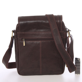 Módní pánská kožená taška přes rameno hnědá - SendiDesign Sage