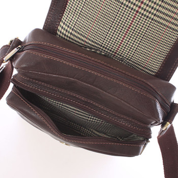 Módní pánská kožená taška přes rameno hnědá - SendiDesign Sage