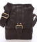 Střední pánská kožená crossbody brašna hnědá - SendiDesign Lysander