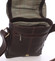 Střední pánská kožená crossbody brašna hnědá - SendiDesign Lysander