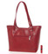 Červená elegantní kožená kabelka ItalY Melisa