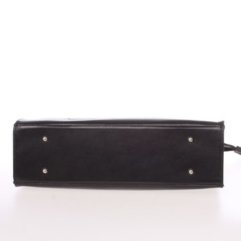 Moderní a elegantní dámská kožená kabelka černá - ItalY Madelia