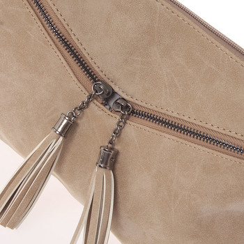 Moderní dámská crossbody kabelka taupe - Just Dreamz Makenna